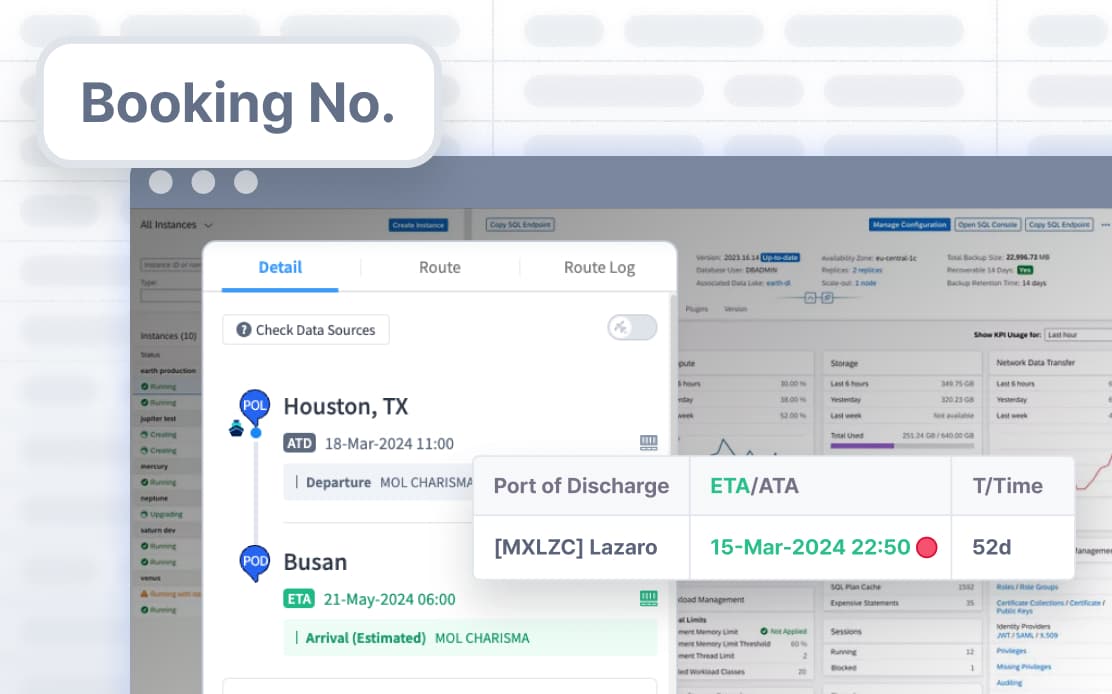 Real-Time Shipment Updates by Booking Number