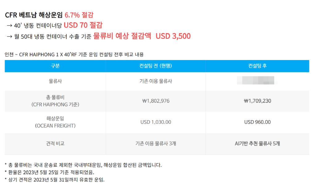 포워더 견적